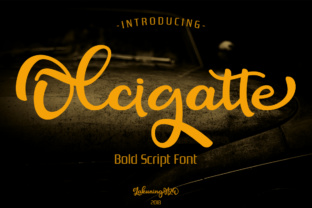 Olcigatte: A Bold Script Font for Digital Design